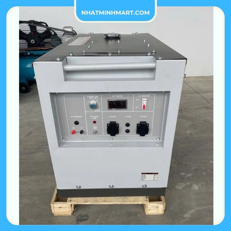 Máy phát điện chạy dầu 5kw Huspanda HD6600S chống ồn - Ảnh 3
