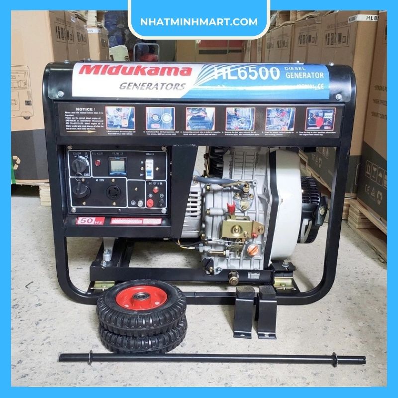 Máy phát điện chạy dầu 5Kw Midukama HL6500E chính hãng