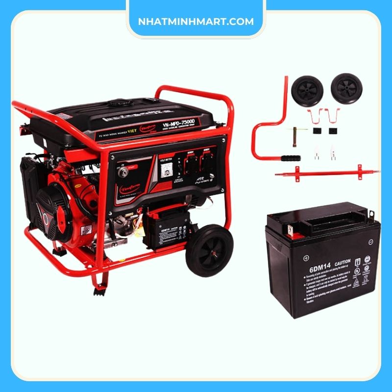 Máy phát điện Vinafarm VN-MPD-7500D 5Kw Đề - Ảnh 3