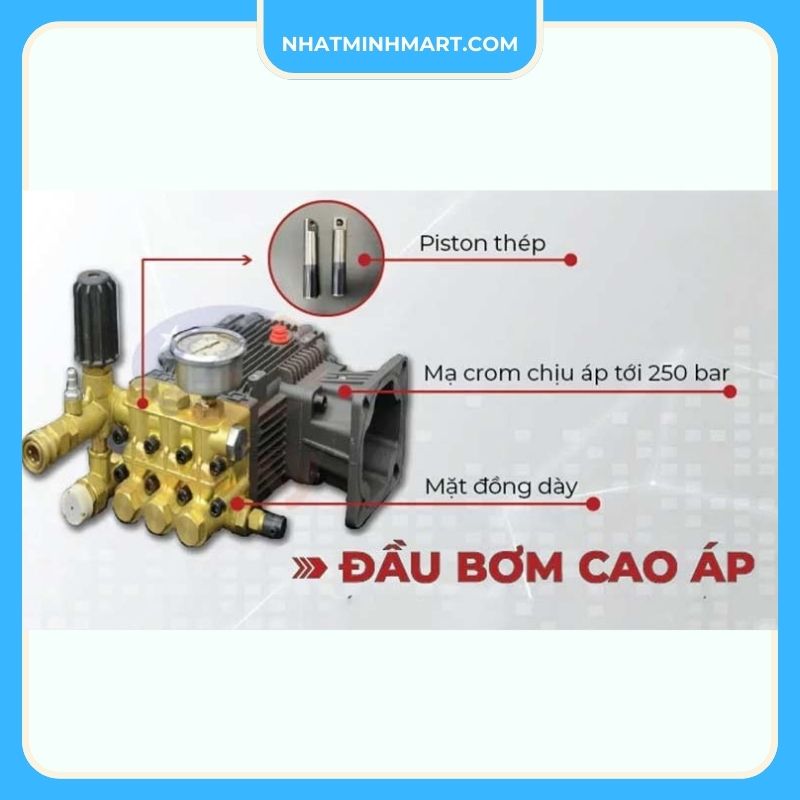 Máy rửa xe cao áp Lutian 20M36-7.5T4 3600PSI 7.5Kw - Ảnh 5