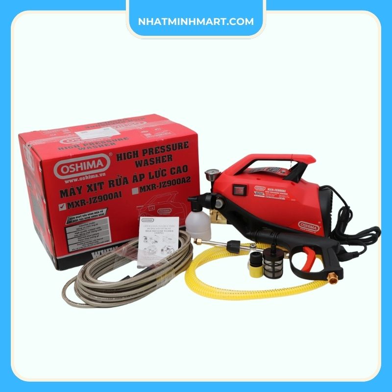 Máy xịt rửa xe Oshima MXR-JZ900A1 2500w - Ảnh 7